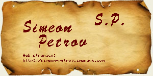 Simeon Petrov vizit kartica
